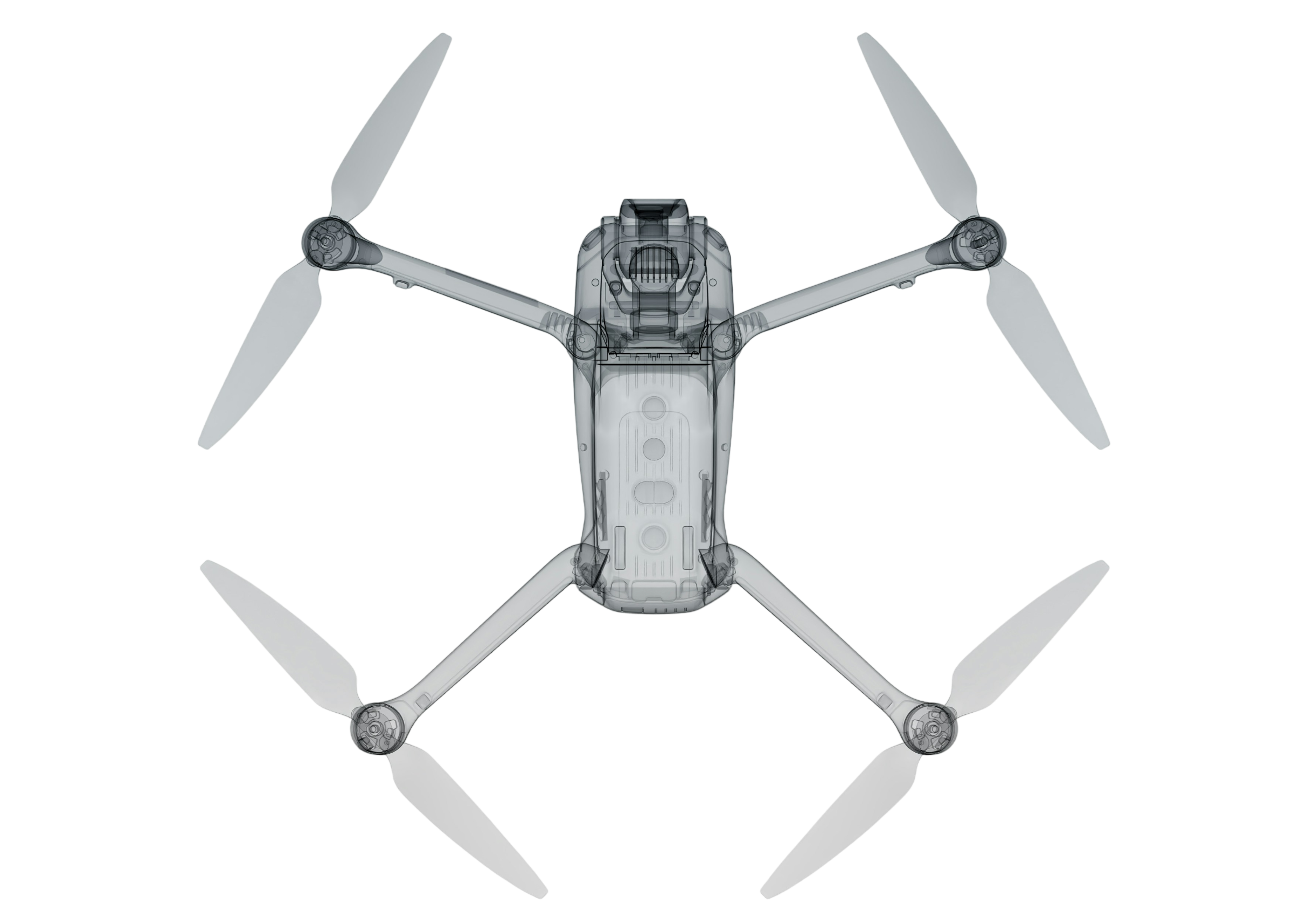 Technical schematic of enterprise multi-rotor airframe